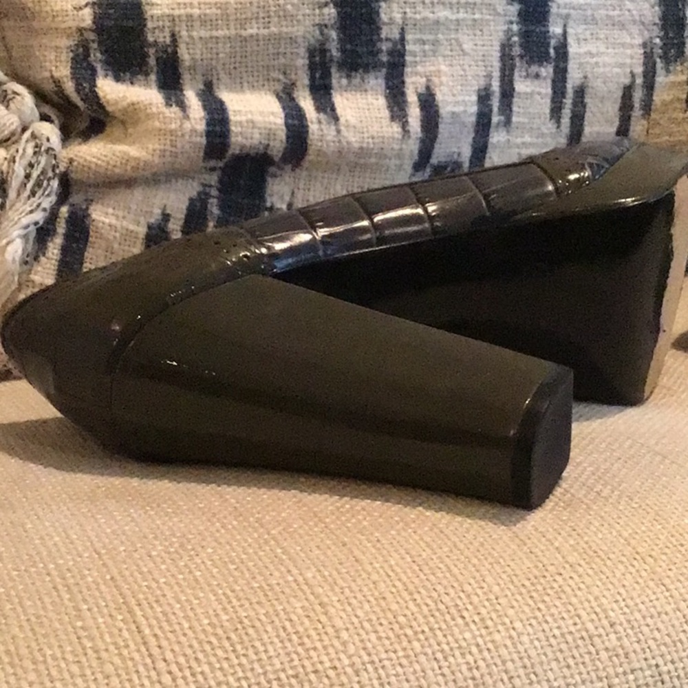 COACH Leather Peep-toe Pumps - Picture 2 of 9